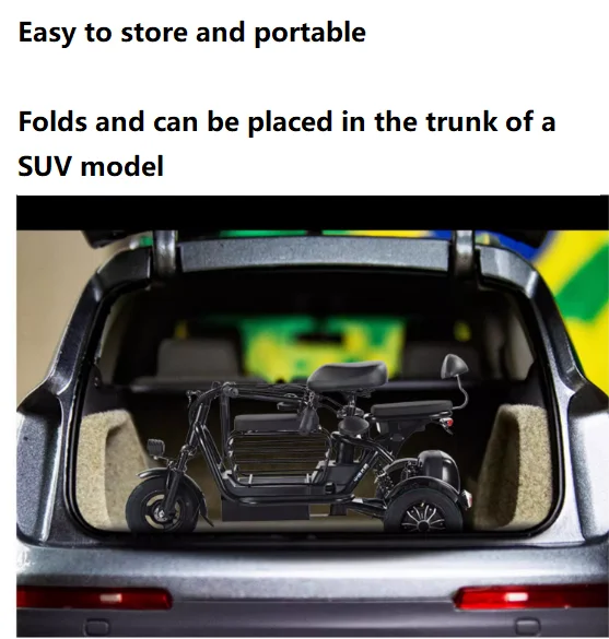 electric scooter trike mobility scooter with dual motor or single motor dual shock absorbing good climb ability -BZ-FG01