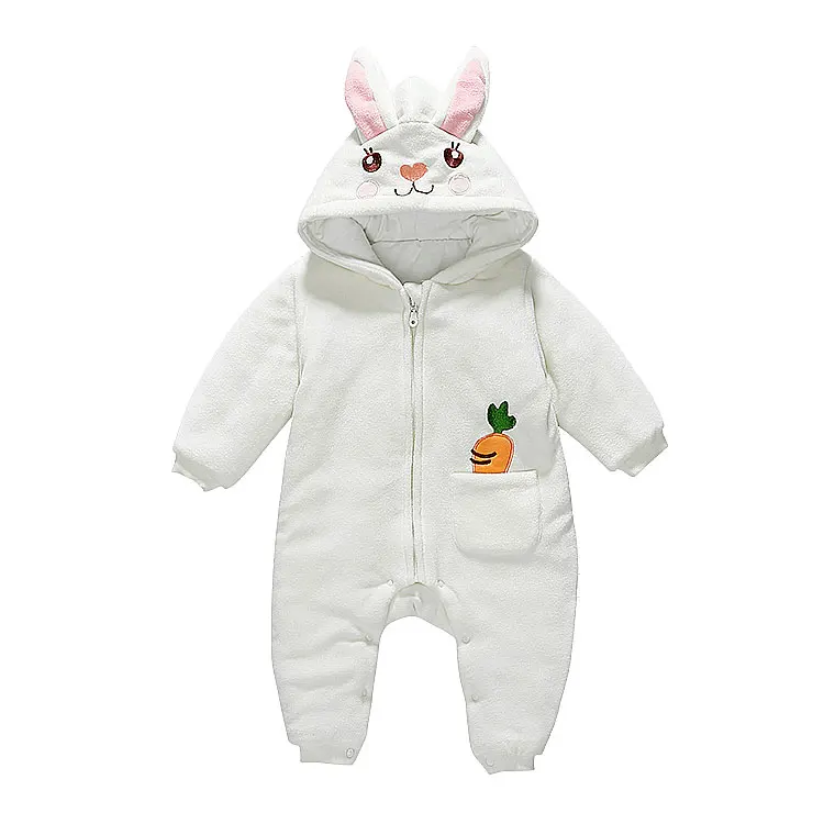 Милый детский вязаный зимний комбинезон, белая Пижама для сна