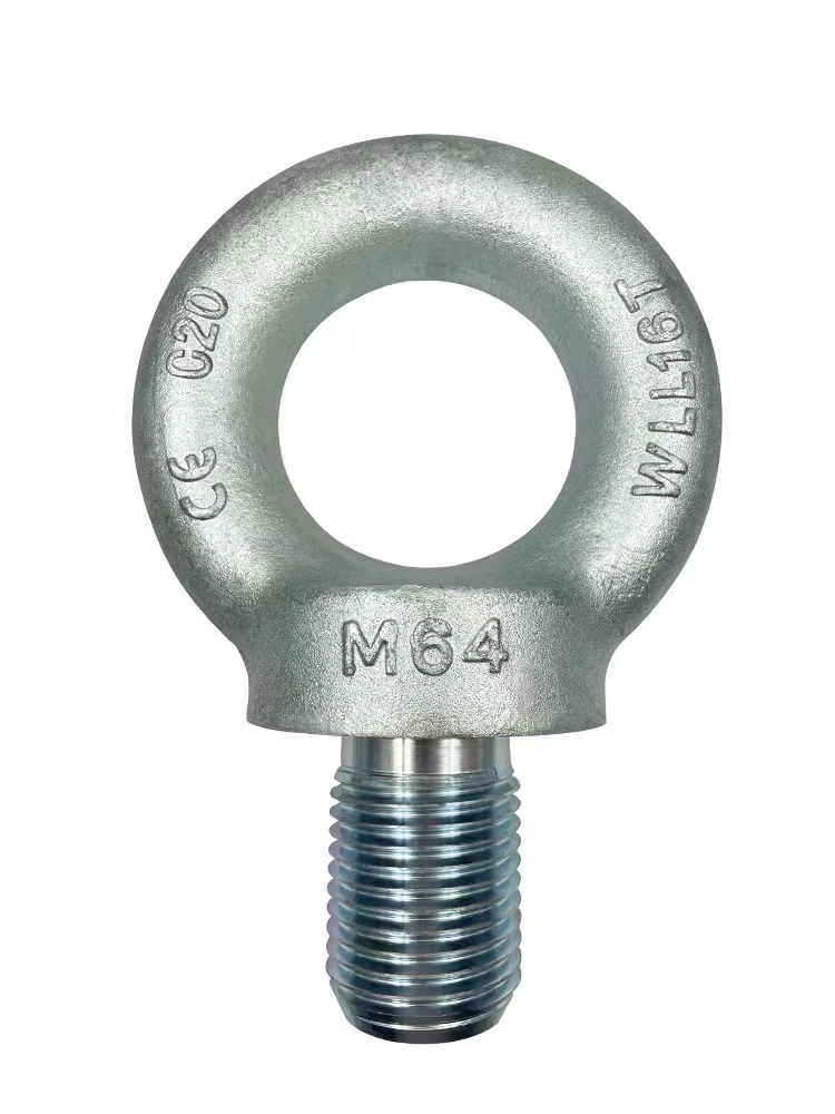 Hot sales M6 M8 M10 M12 M24 M48 M64 metric inch stainless steel carbon steel ring nut screw eye nuts screws for heavy industry