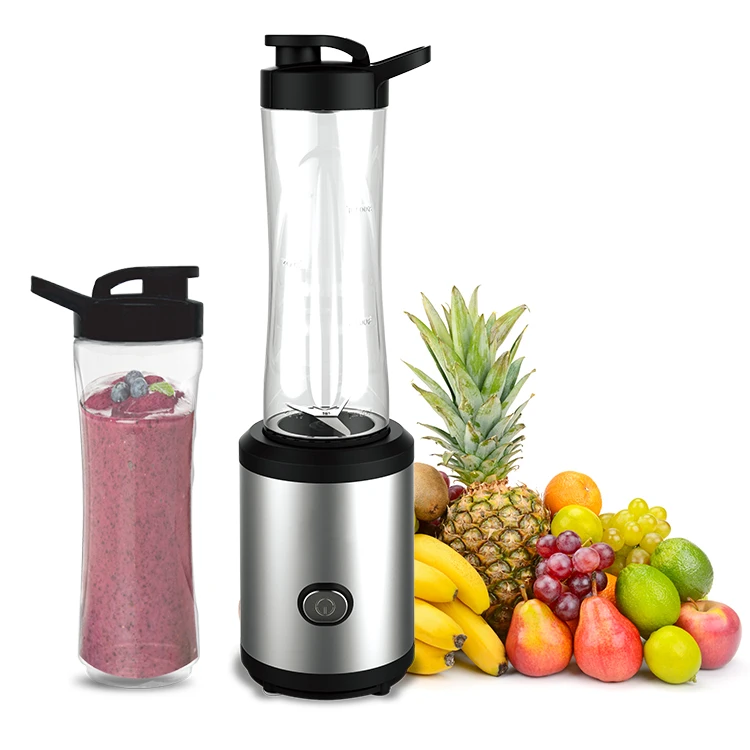 Personal electric juicer mixer grinder chopper with glass jar