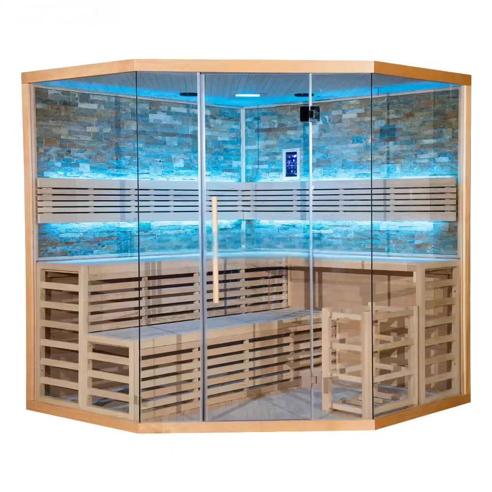 2024 Hot sale High Quality Customize Indoor Cedar Sauna With Dry Sauna Kit Vent for 4 person