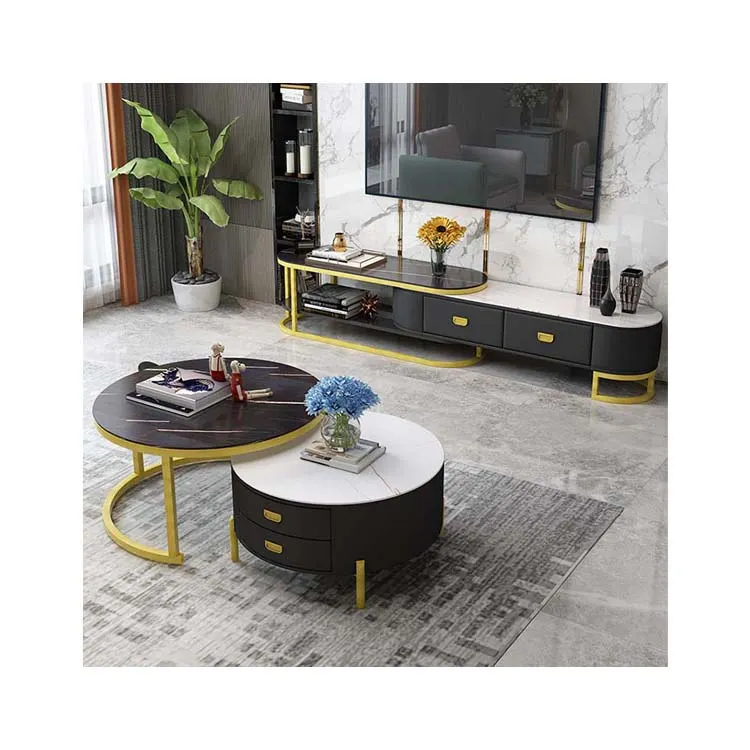 coffee table combination set modern minimalist net red light luxury small apartment TV cabinet