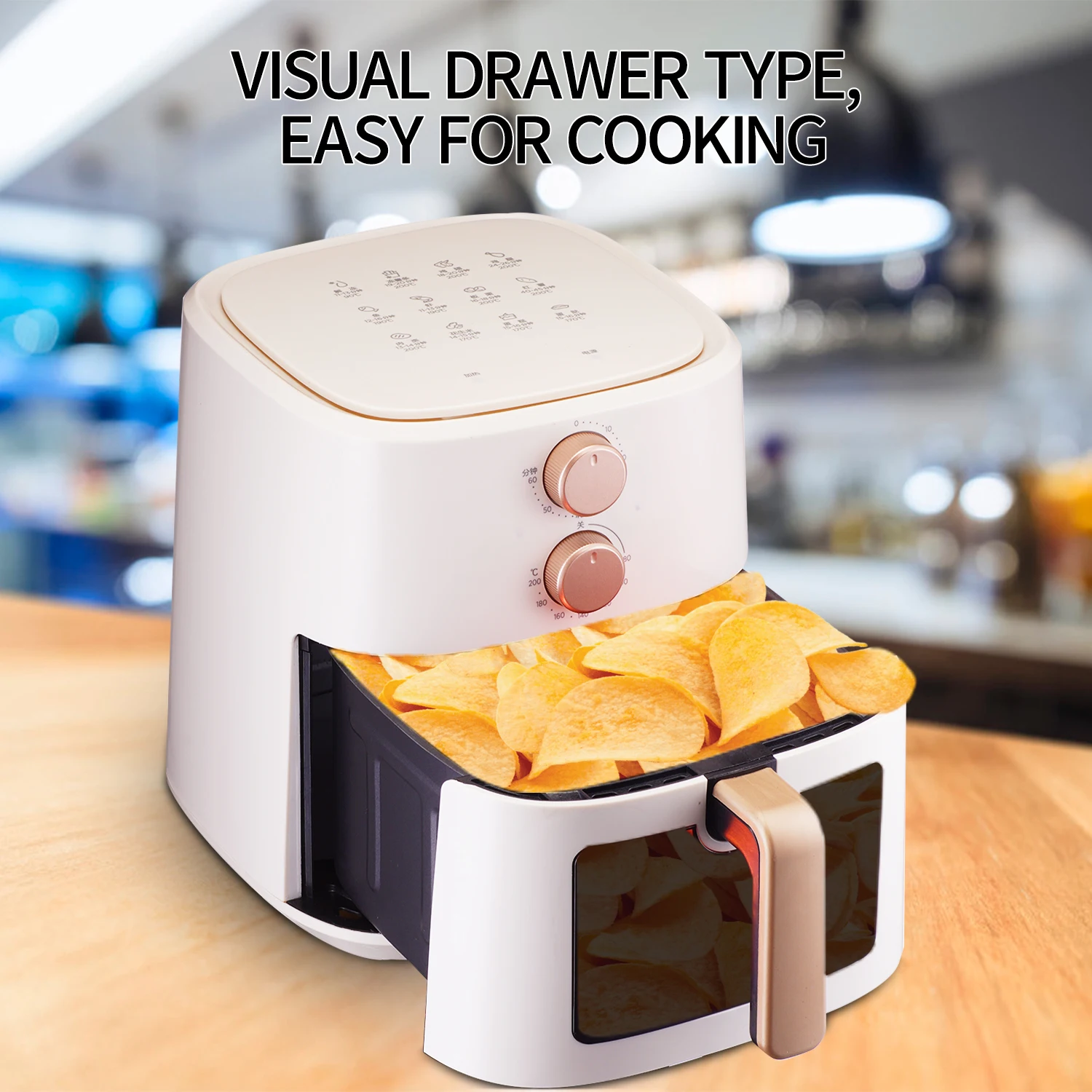 Hot Sales 7.2L  Visible Electric  Manual Control Deep Air Fryer With Halogen heating