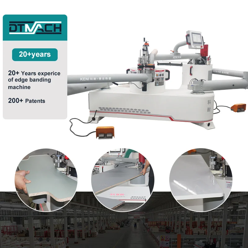 semi automatic curved and straight edge banding machine with trimmer touch screen for woodworking mdf plywood
