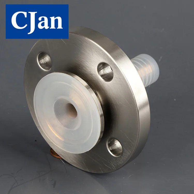 
PFA lined ANSI Lap joint flange with toothed hose shank for hose assembly use 150LB SS304 
