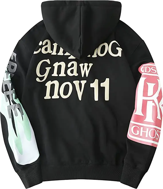 Hot Unisex Hip Hop black lovely women men Hooded  fleece cotton custom logo 3d puff printing hoodie