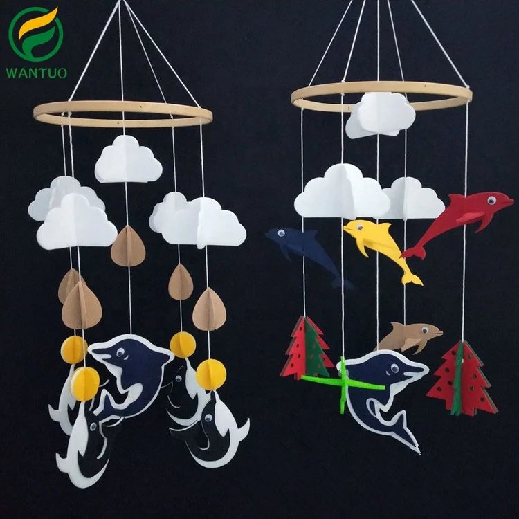 Австралийские животные мобильные телефоны для малышей из австралийского войлока деревянные детские вешалки