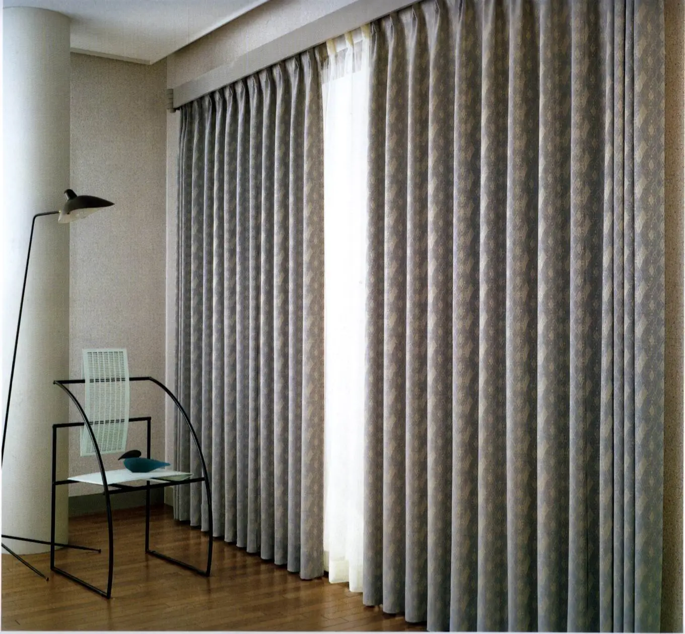 Office Indoor Blackout Room Darkening Luxury Cina Simple Restaurant Window Curtains Solid Jacquard Design