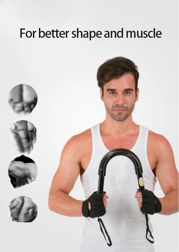 FANDING Strength 20-80Kg Power Twister Fitness Flexible Power Mini (20-50kg) Exercises For Power Twister