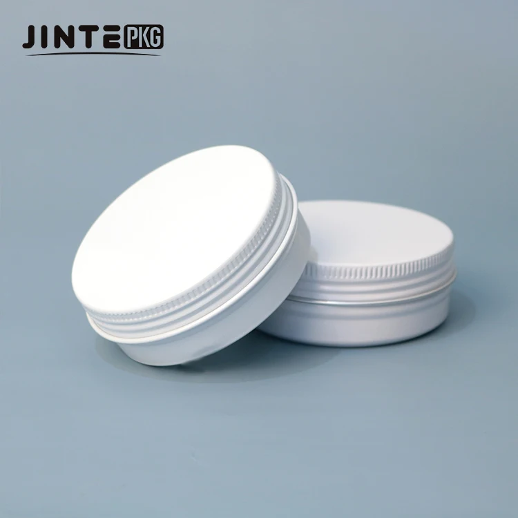 Wholesale 4oz 100ml Empty Aluminum Metal Cake Tins 8OZ 250ML Round White Aluminum Jar for Candles
