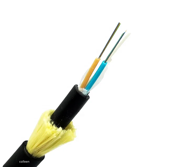 ADSS fiber optic cable manufacturer single mode 24 core ADSS span 100m 24 48 96 144 core ADSS