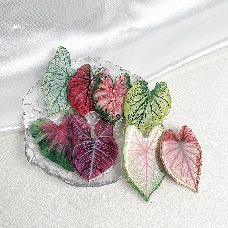 Plant Leaf Fridge sticker Acrylic drop Glue Fridge - Acrylic Refrigerator magnet- Office kitchen decoration fridge sticker