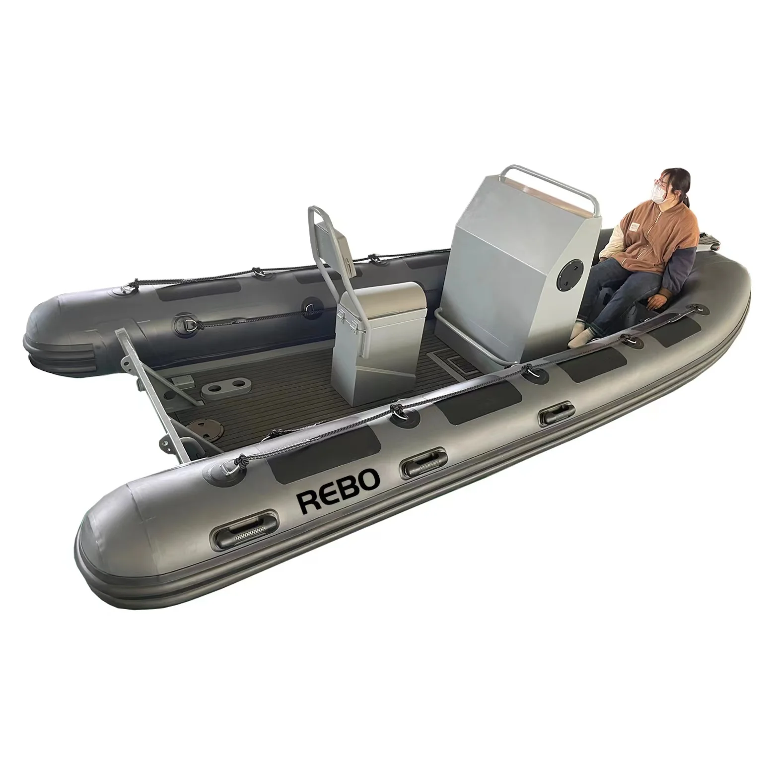 High Speed 16.4ft PVC/Hypalon RIB500 Aluminum Hull Inflatable Boat With Jockey Seat