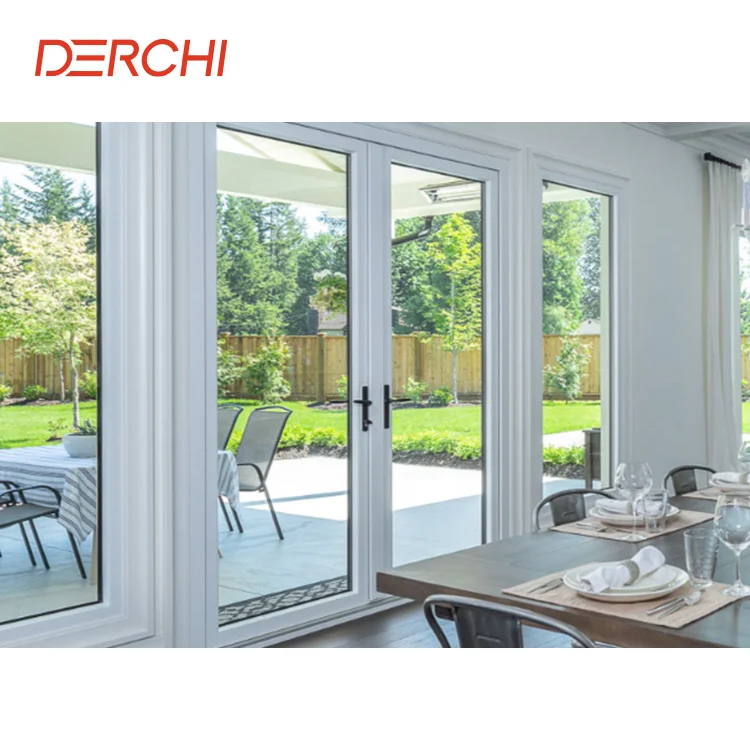 American hot sale Aluminum Exterior Door Double Glazed Glass Front Doors With Electronic Lock