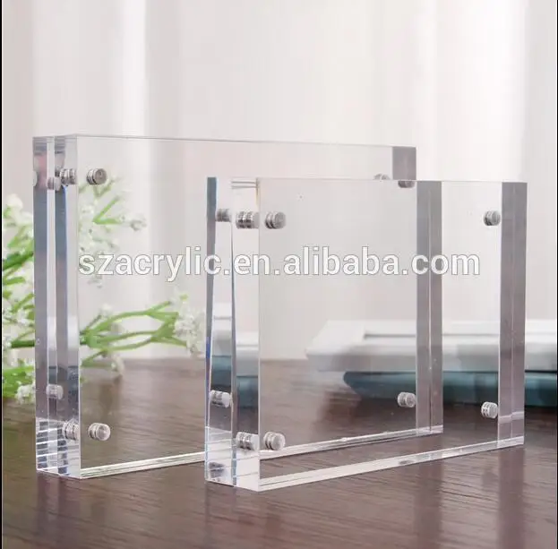 
transparent acrylic funny block photo frame 