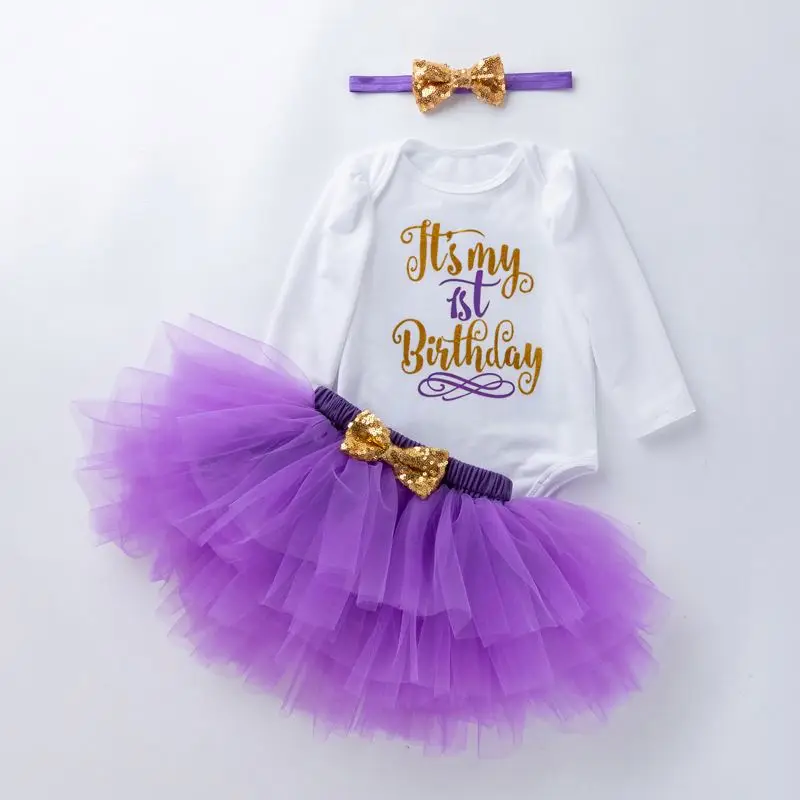 Newborn Clothes Infant Lace 1St Party Princess For Baby Girl 1 2 Years Old Birthday Dress