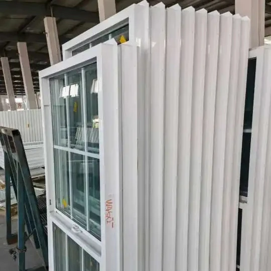New American style double hung and tilt and turn pvc window with grill