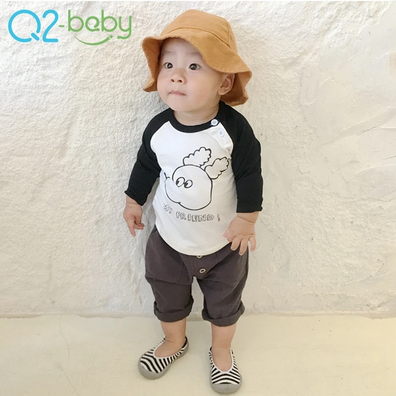 
China hot sale can be customized baby autumn and winter clothing animal print long-sleeved top 