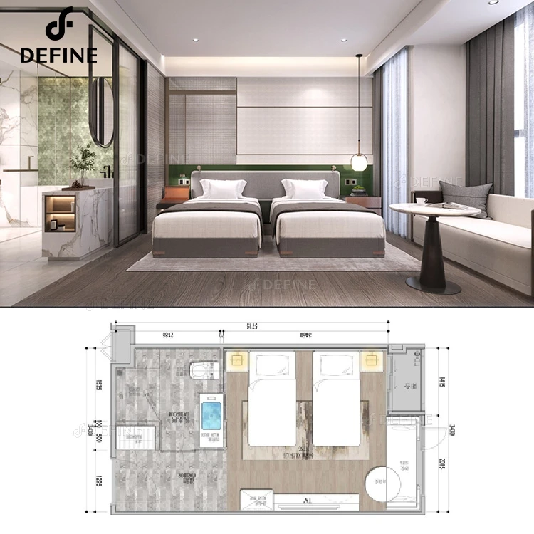 Thailand Apartment Project Hotel Customized Furniture Manufacturer Luxury Custom Made Hotel Bedroom Furniture