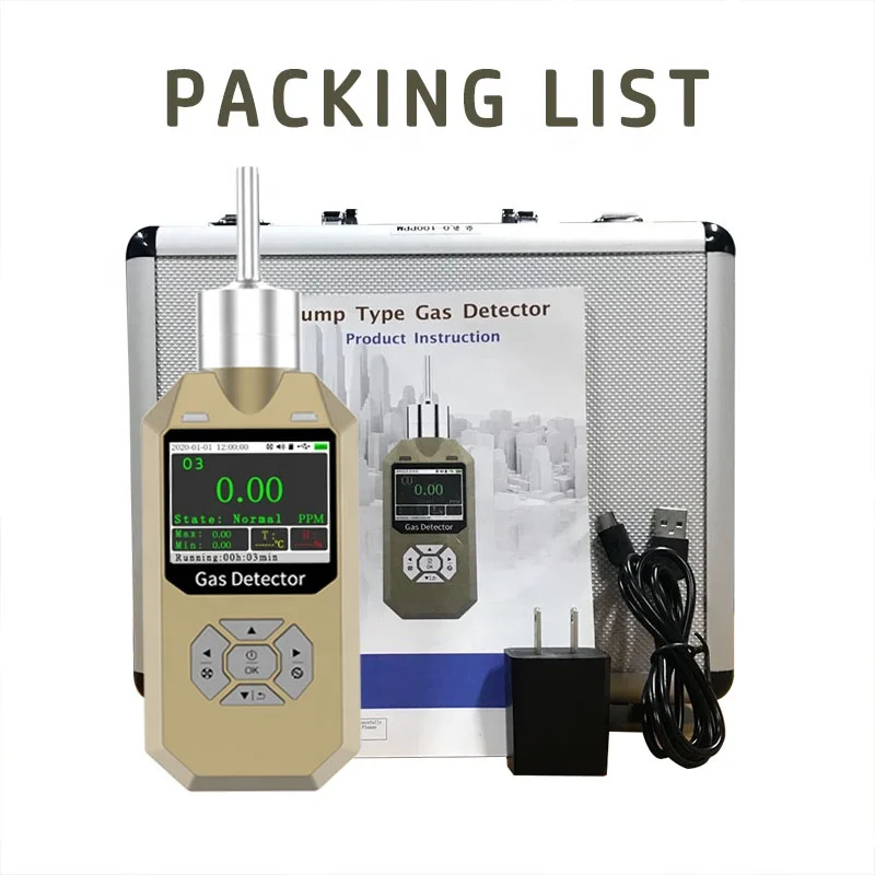Handheld pumping type Ozone O3 gas meter for Ozone generator