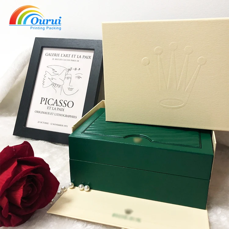 In Stock watch box accessories complete set and certificate Box for Watch Brand Shop Store Wooden Watch Box case for man