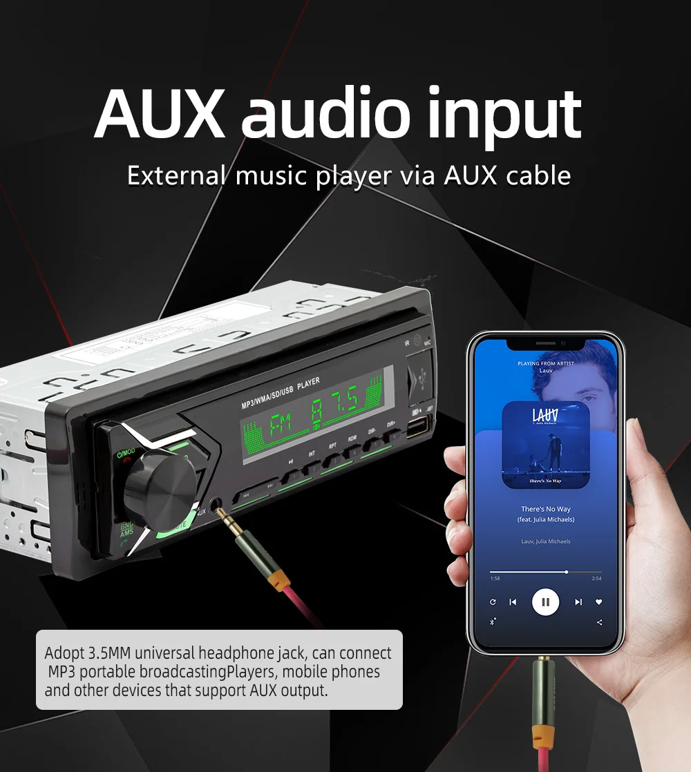 Low Price Multidunction Auto Stereo Radio With BT Handsfree Car MP3 Player For 503 1Din Car Radio Player