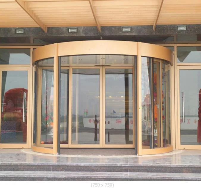 Professional Large Rotating Glass Door Inductive Sensor Revolution Aluminum Automatic Revolving Door