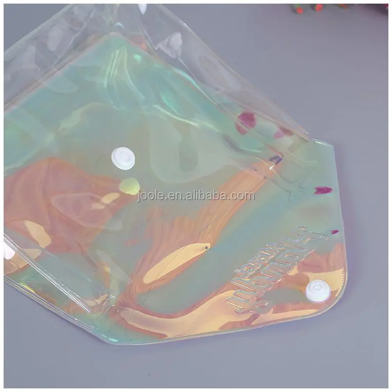 Hot selling transparent pvc button lock bag bikini bag water-proof plastic bag
