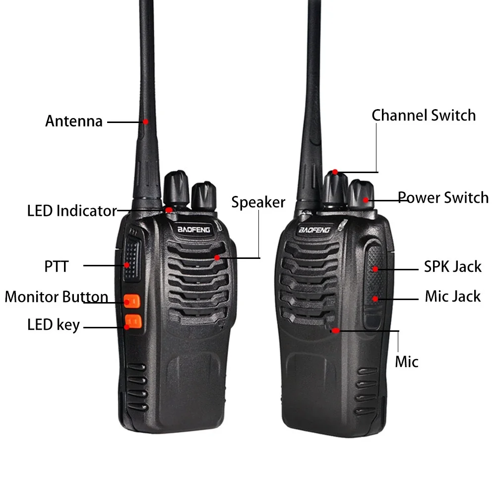 Лучшие продажи BAOFENG BF-888S уоки-токи baofeng bf-888s UHF 400-470 МГц Ручной ham Радио двухдиапазонный по лучшей цене иди и болтай walkie