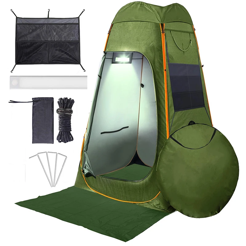 Pop Up Camping Shower Tent Toilet Camp Bathing Instant Portable Outdoor Shower Automatic Tents Camp Toilet Changing Room