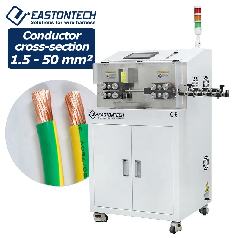 EW-05G 1500 - 2500 pcs/h 12-Roller Driving Automatic Cutting And Stripping Machine Suitable For BV Cable/Sheath Cable