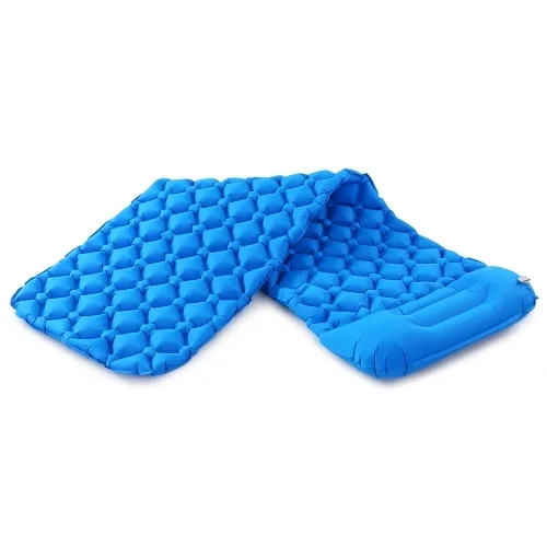 quick flow valve  with Pillow  Flexible structure fits well   Compact Ultralight Waterproof Camping Air Mat comfortable support