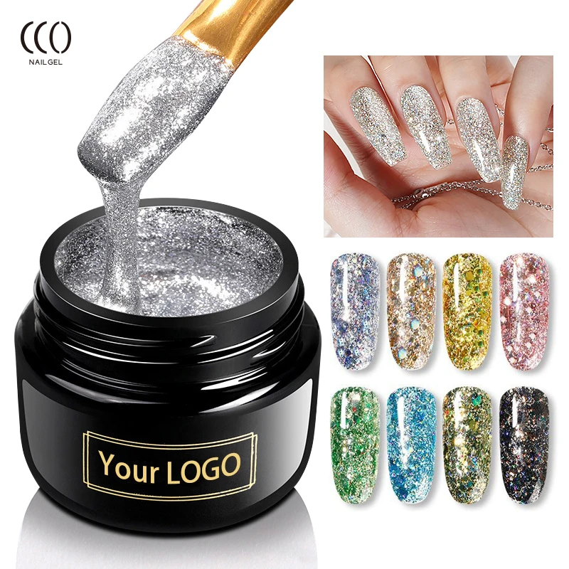 CCO Wholesale Best Glitter Gel Polish Private Label  Platinum Gel Polish
