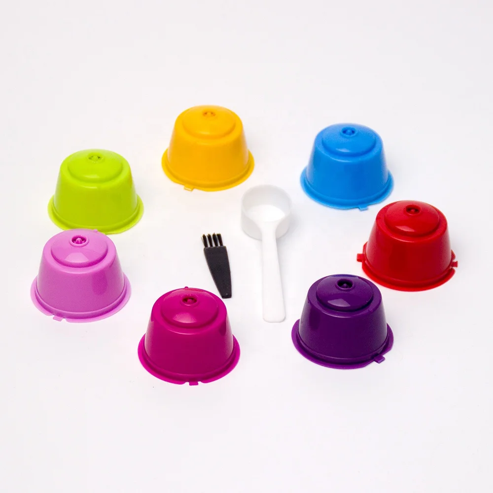 7Colors Packed Refillable Coffee Capsules for Dolce Gusto Reusable Coffee Pods Nescafe Dolce Gusto
