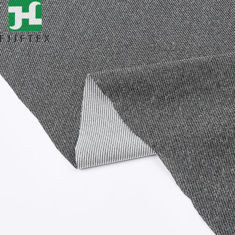 2023 Free Sample strech terry fabric 95 polyester 5 elastane heather grey imitation cotton twill