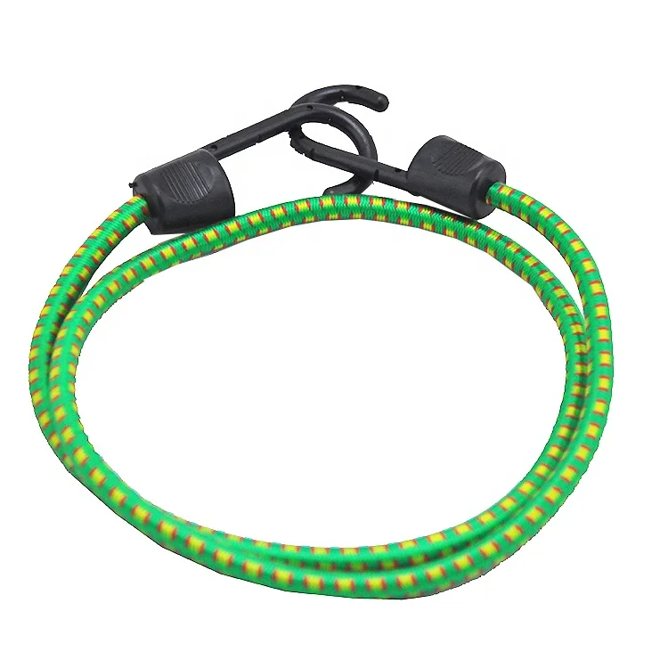8mm Heavy Duty Bungee Cords  Round Elastic Cord With Steel Hook For Bicycle Luggage