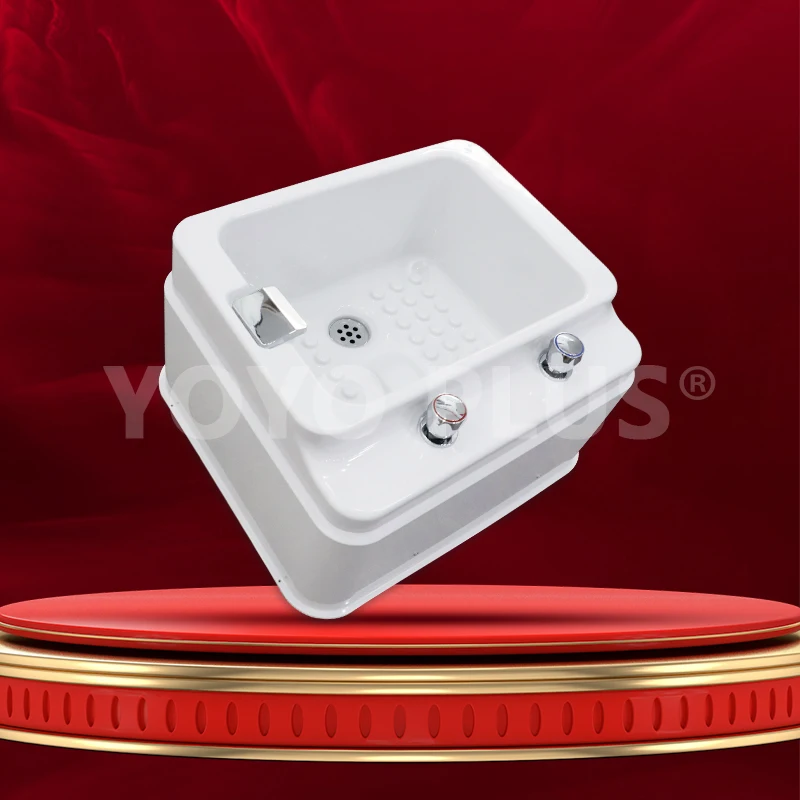 Factory price  high quality hotel foot massage plastic  pedicure foot spa bowls sink  with drain foot rest