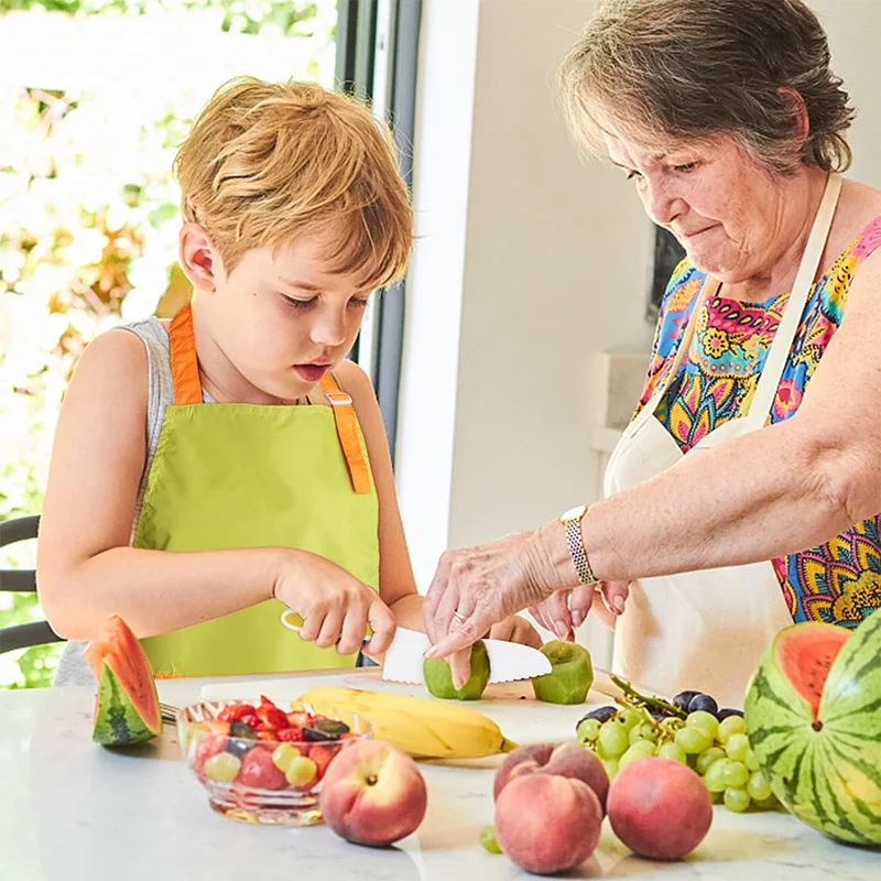 real cooking toddler playful kitchen chef safe knife set for kids with cutting board