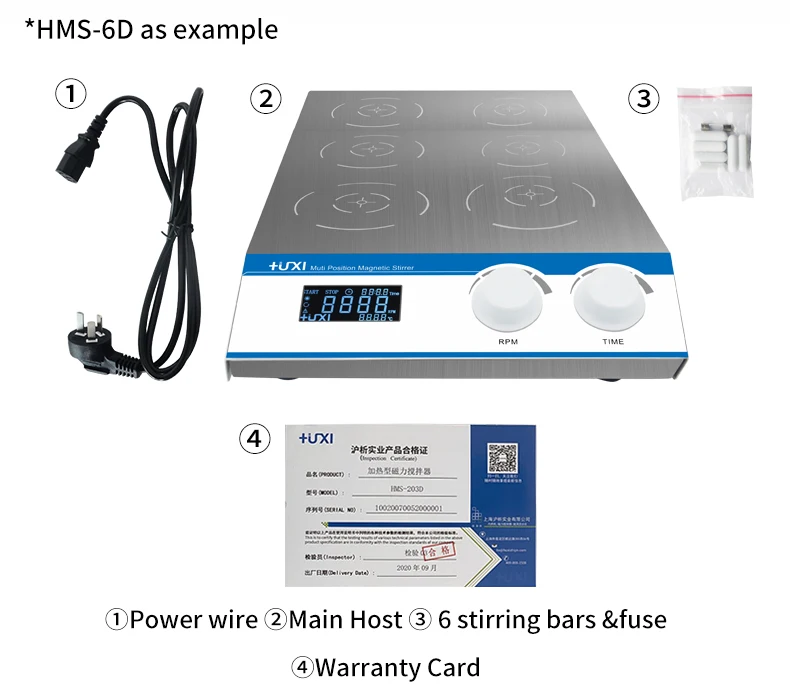 4 Position Magnetic Stirrer with Time Control