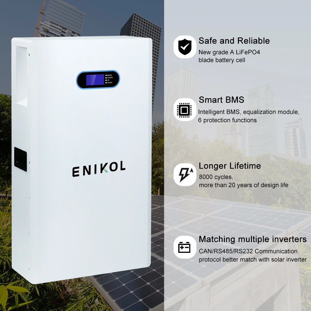 High Voltage 10kw Power Wall 51.2v 100ah Lifepo4 Battery 200ah Solar Battery Lithium 48v