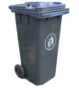 High density polyethylene waste bins 240 liter garbage bins outdoor street trash cans with lid