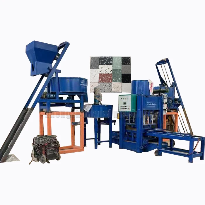 Automatic Rotative Terrazzo Tile Machine Color Concrete Cement Roof Tiles Machine Production Line