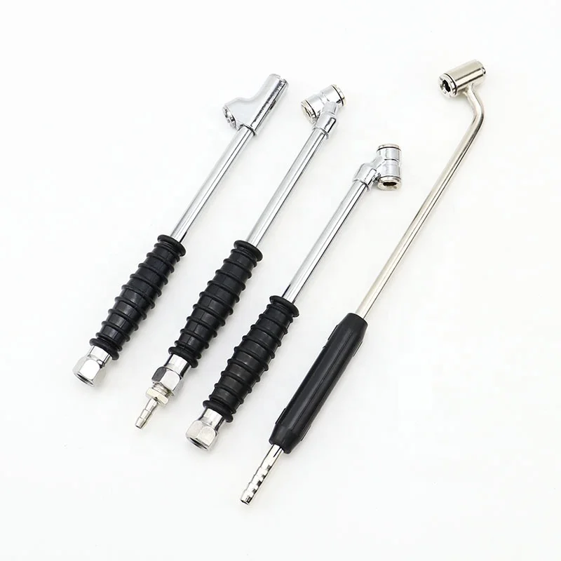 Red Rubber Handle Tire  Inflation Tool AC36-A Metal American Inflatable Connecting Rod With 270mm Long Snap-on Tire Air Chuck
