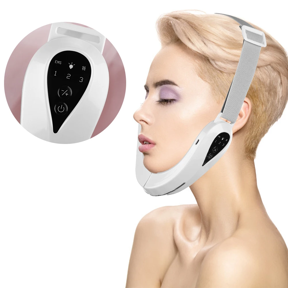 RF Microcurrent V Face Shaping Facial Massager Light Therapy Reduce Double Chin Beauty Apparatus