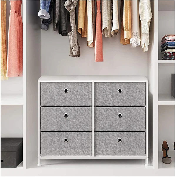 OEM customized modern bedroom furniture storage dresser large capacity 6 drawers chest
