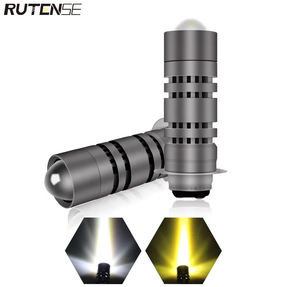 RUTENSE H4 BA20D LED Motorcycle Bulb Spot Light Offroad High Low Beam Lamp Projector Motorcycle Headlight