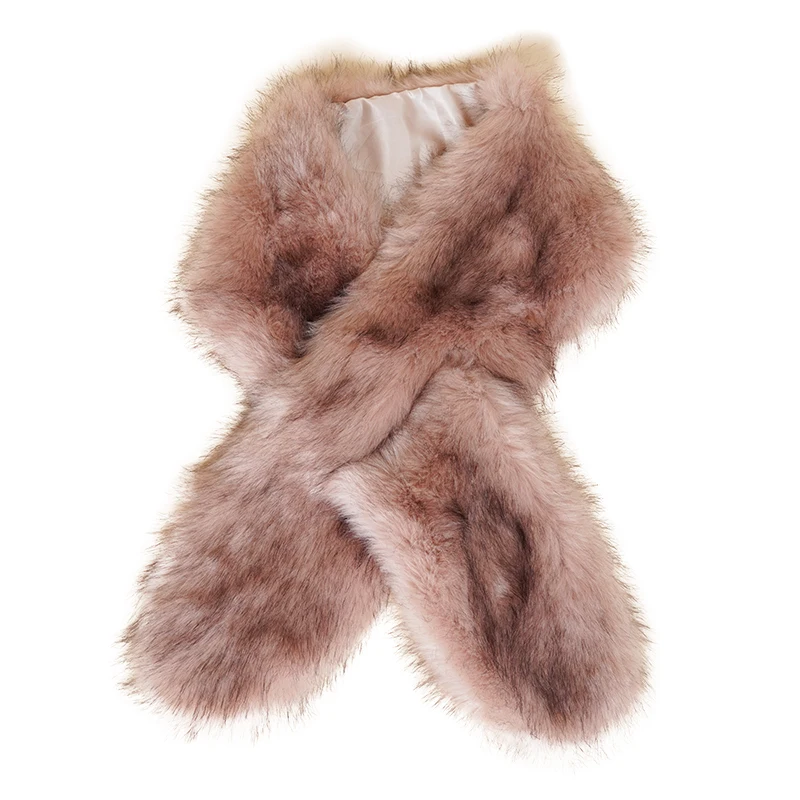 Превосходное качество, индивидуальный длинный шарф из искусственного меха, шаль для женщин, зимние теплые шарфы, шейный шарф, накидка из искусственного меха