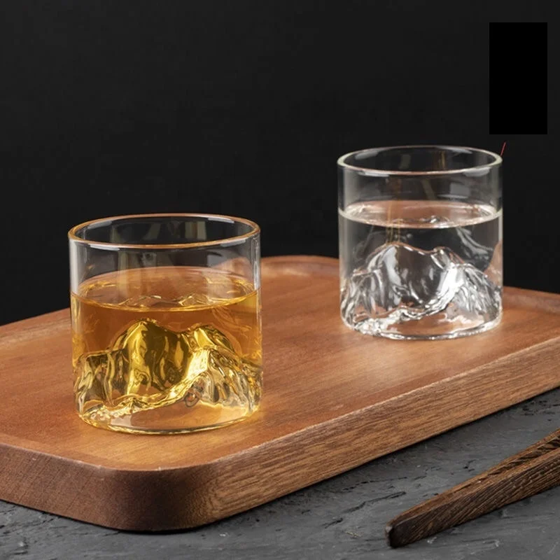 200ml Amazon Hot Sale Over The Hill Wine Glass High Borosilicate Glass Mountain Shape Beer Whiskey Glasses