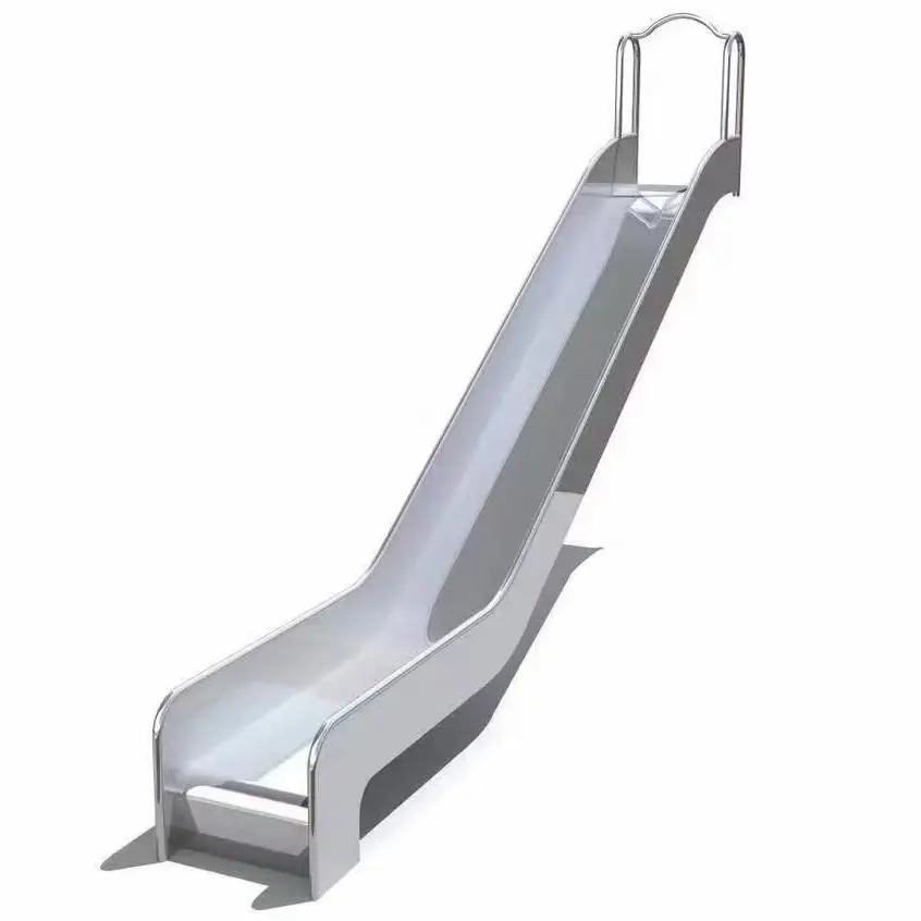 Easy To Clean Outdoor Pool Slide Large Park Playground Slide Kids Amus Children Spiral Tube Playground Stainless Steel  Slide