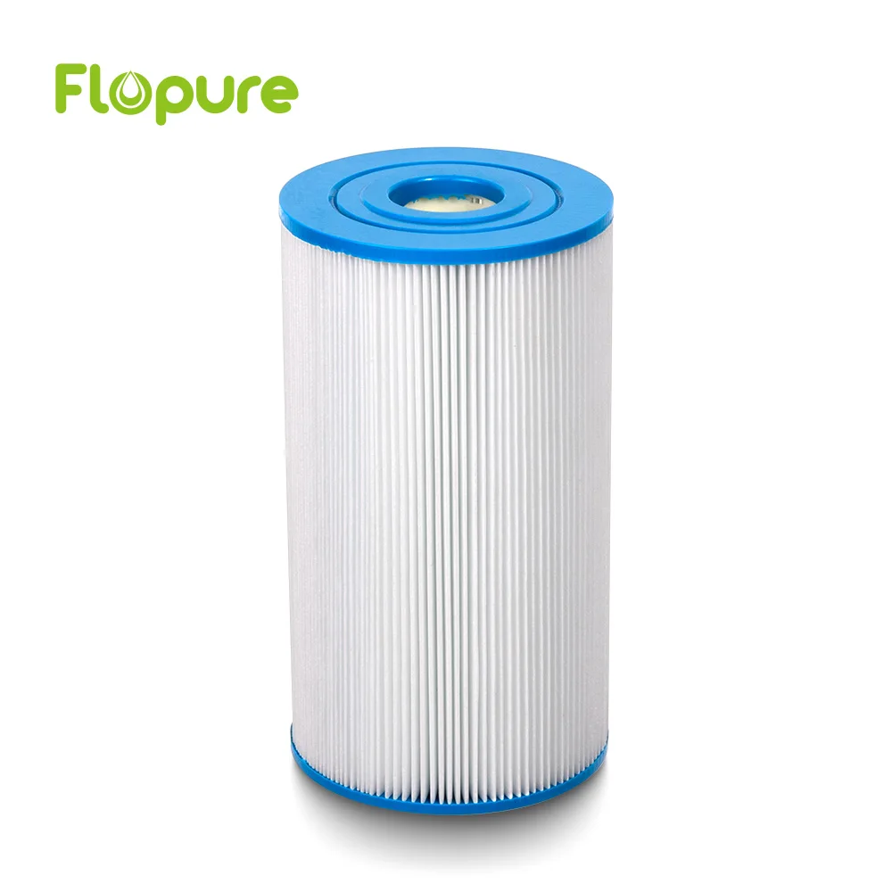 
white pleated PET with PU end-caps and ABS core pool pleated filter cartridge for water swimming pool filters 